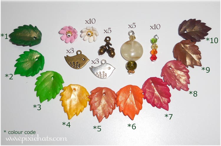 What you need to make this autumn leaf bracelet