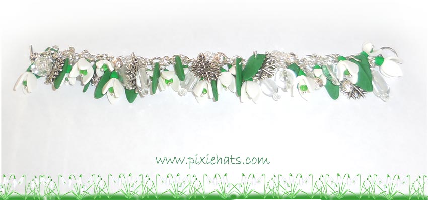 Snowdrop flower bracelet - making your own jewelley pieces