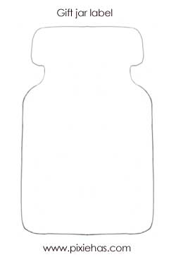 Label your gift jar with this shaped tag