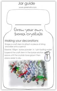 Jar guide to growing own borax crystal decorations