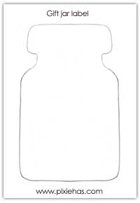 Jar shaped gift tag label