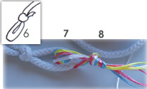 Cat flossing toy step 6, 7 and 8
