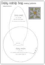 Daisy petal sewing pattern templates