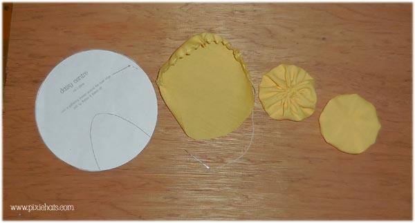 making the cental daisy disk or eye