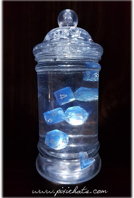 floating glass display jar