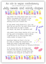 Jelly sweets and candy shape rhyme