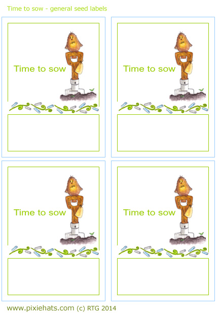 Seed sowing and saving envelope labels