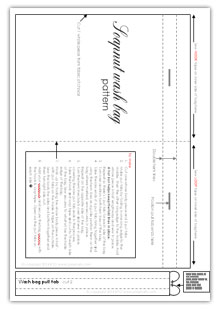 Sewing pattern for a soap nut washing bag