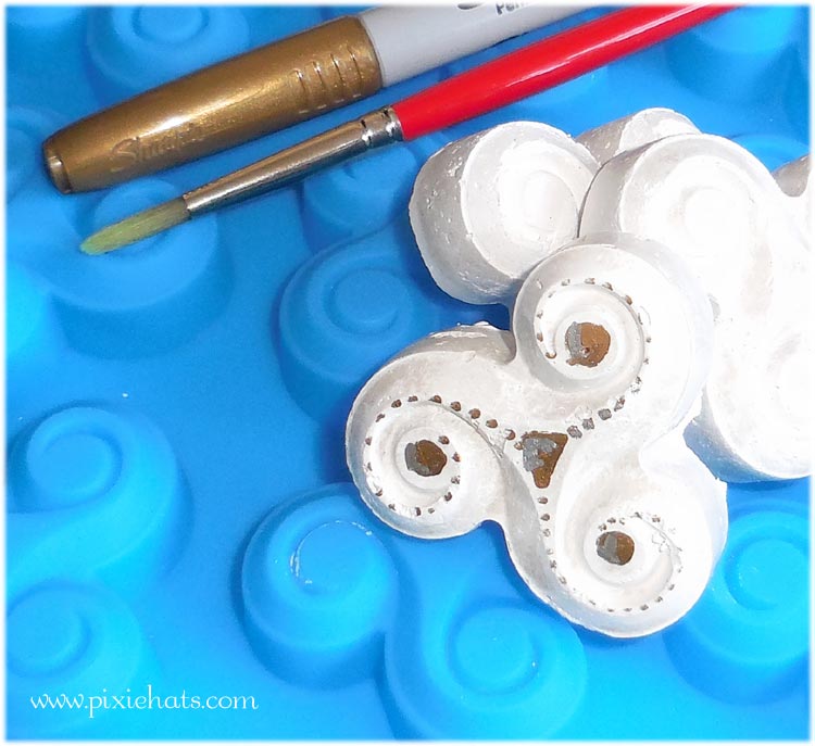 Triskele plaster cast models