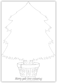 Yule tree colouring picture