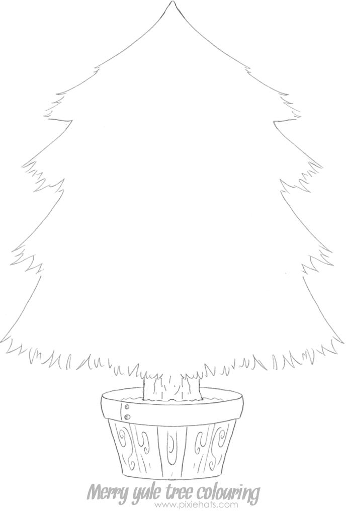 Yule tree colouring picture