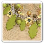 Early green acorn bracelet to celebrate the Englash Oak