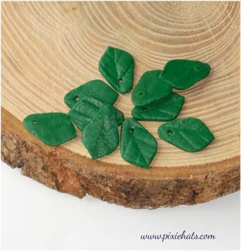 10x small horse chestnut tree leaf charms