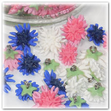 Cornflower beads charms