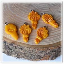 Golden wheat sheaf Jera rune beads for Lammas harvest