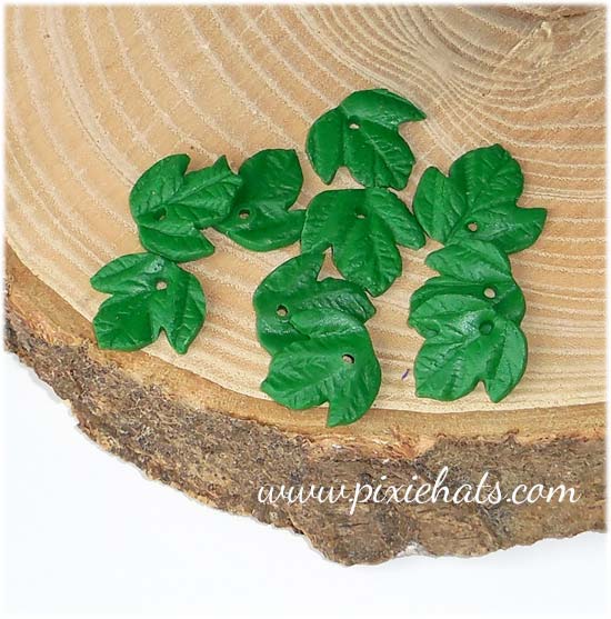 Hop leaf beads - vine leves charms