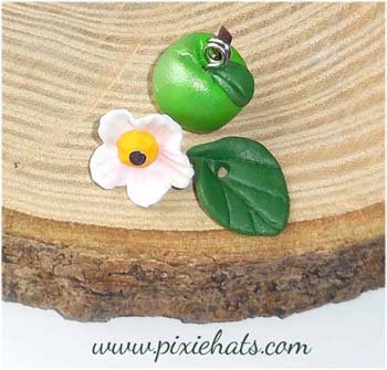 Light green apple charm set