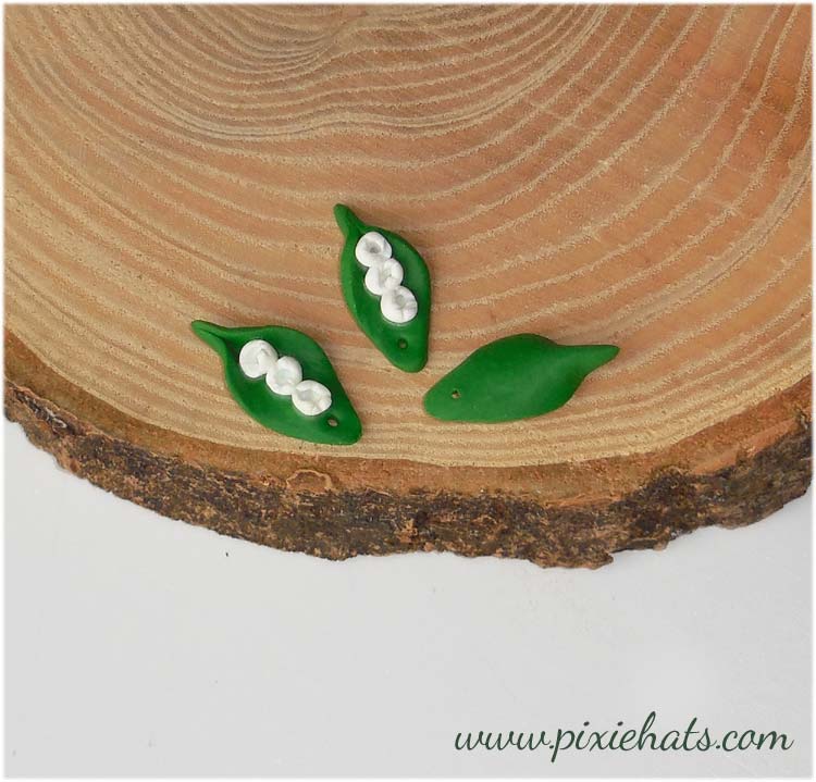 Lily of the Valley beads with a hole for rings, clasps and bails
