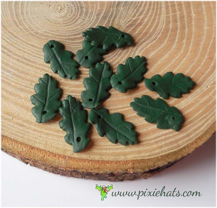 Oak leaf charms for craft and jewellery making