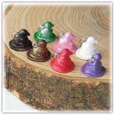 Witch hat bead charms for Halloween