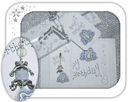 White themed hoppy frog birthday ..