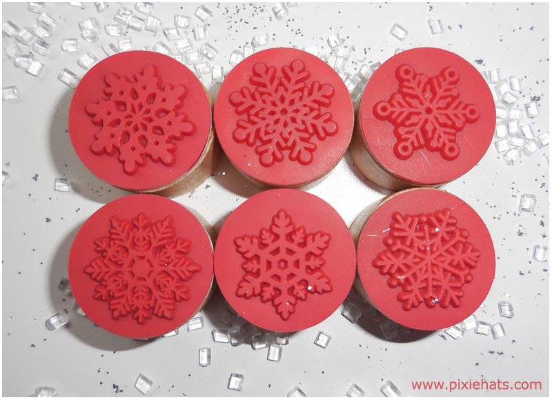 Snowflake art stampers clay decorations and card making
